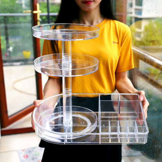 Clear Three-Layered Cosmetic Storage - Eve's High Fashion LLC