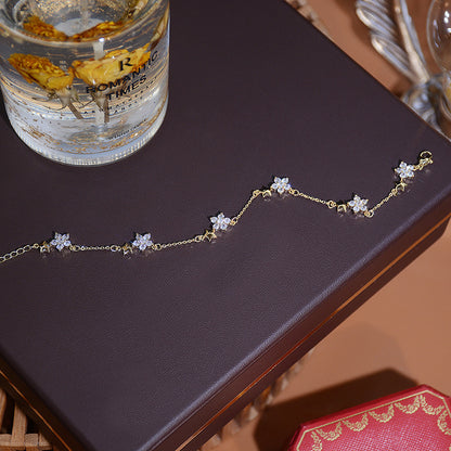 Micro Inlaid Zircon Flower Bracelet - Eve's High Fashion LLC