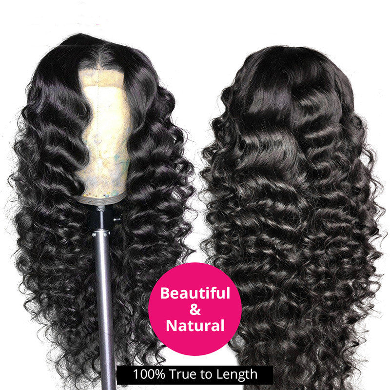 Loose Human Hair Lace Frontal Wig - Eve's High Fashion LLC