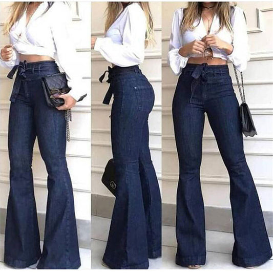 Micro Elastic Lace-Up Jeans - Eve's High Fashion LLC