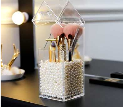 Transparent Acrylic Makeup Brush Storage Bucket - Eve's High Fashion LLC