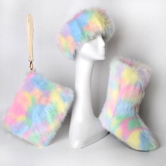 Imitation Fox Fur Women's Set - Eve's High Fashion LLC