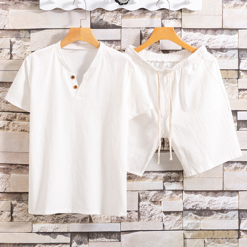 Men's Solid Color Two-Piece Set - Eve's High Fashion LLC