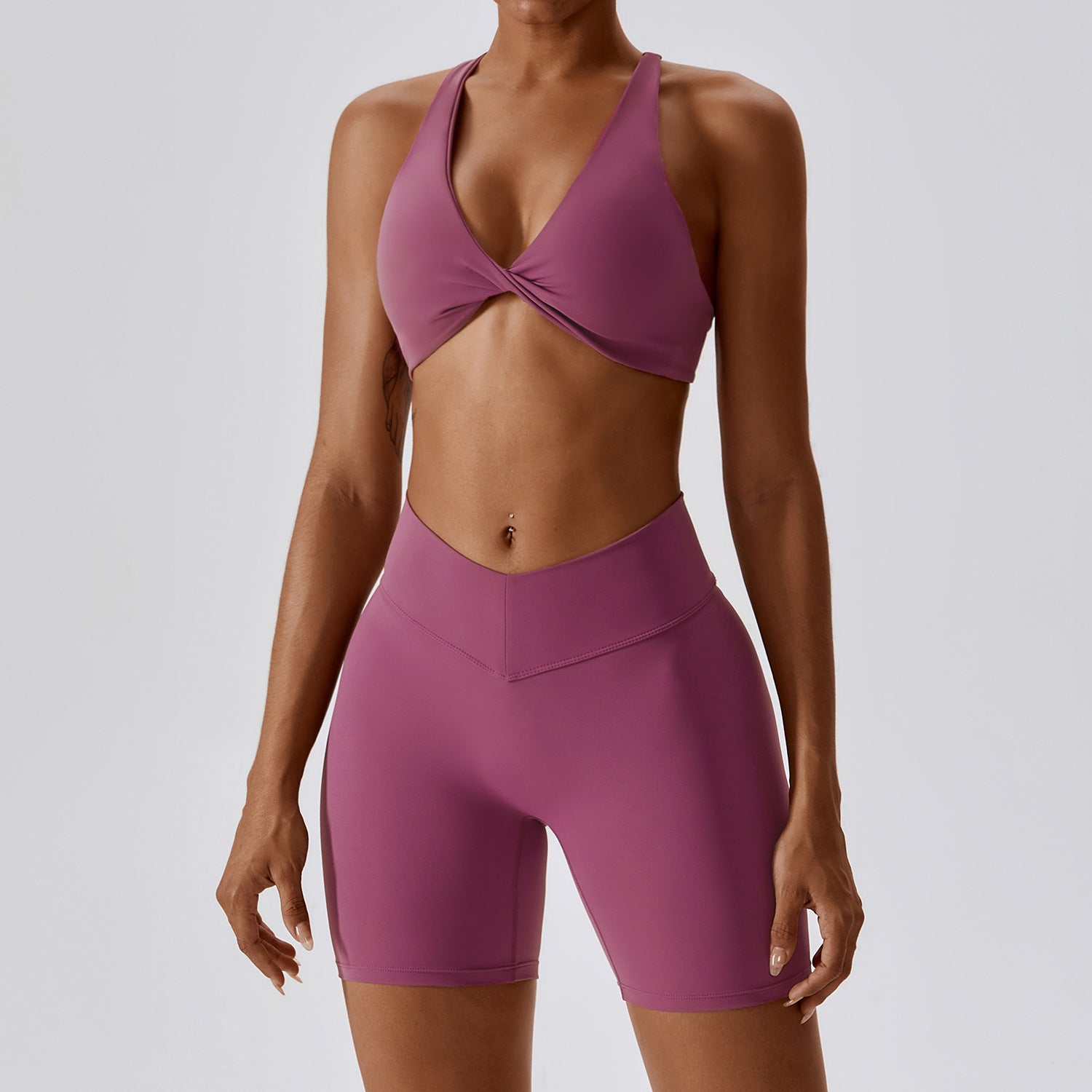 2Pcs Solid Color Sportswear Set - Eve's High Fashion LLC