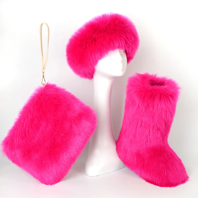 Imitation Fox Fur Women's Set - Eve's High Fashion LLC
