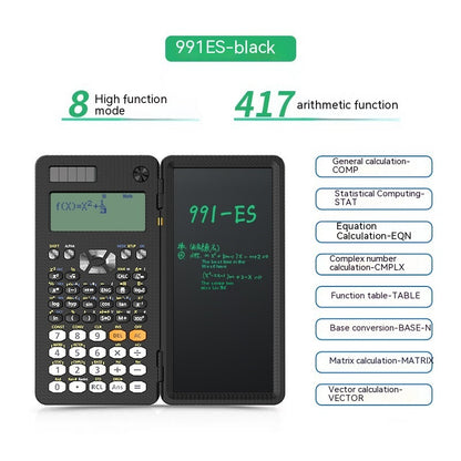 2 In 1 Foldable Scientific Calculators Handwriting Tablet Learning Function Calculator - Eve's High Fashion LLC
