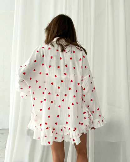 Heart Shape Printed Bell 3Pcs Set - Eve's High Fashion LLC
