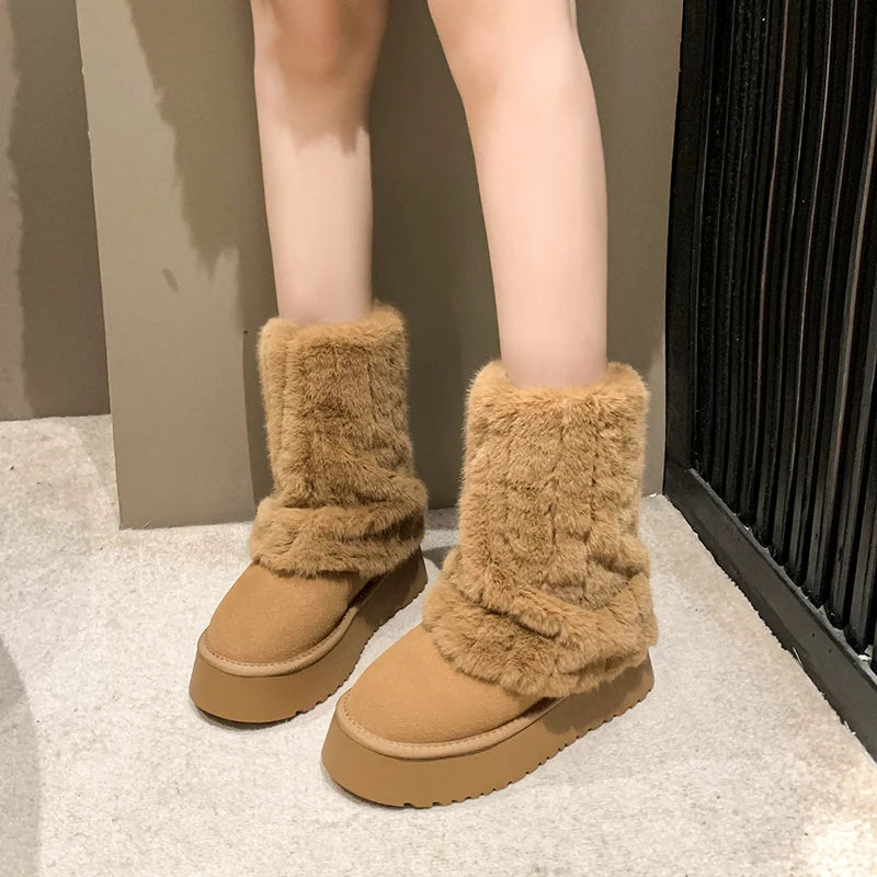 Thick Soled Snow Boots - Eve's High Fashion LLC