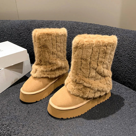 Thick Soled Snow Boots - Eve's High Fashion LLC