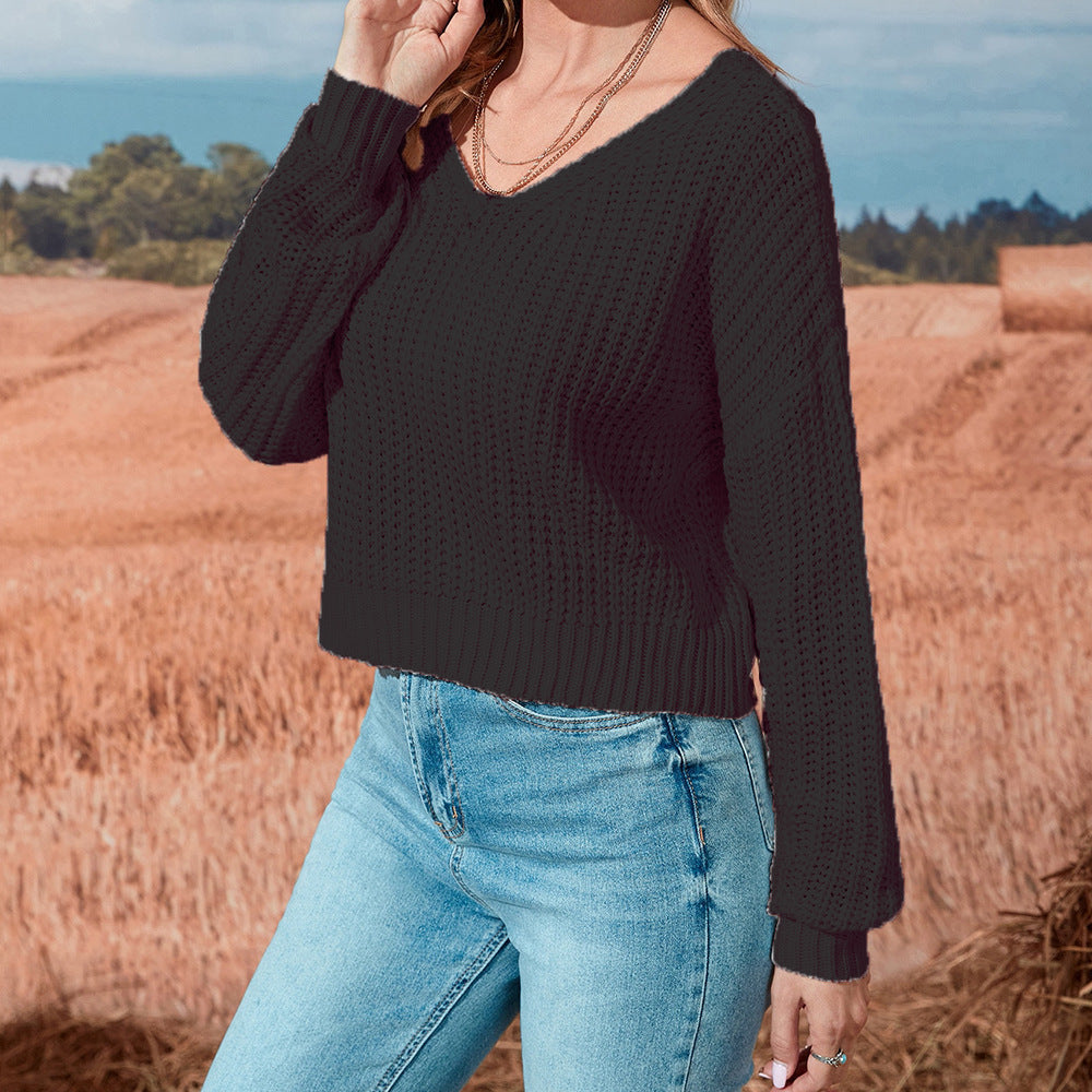 Knitted Shoulder Sweater - Eve's High Fashion LLC