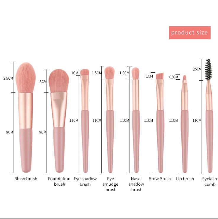 8Pcs Macarons Mini Makeup Brush Set - Eve's High Fashion LLC