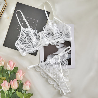 Strap Lace See-Through Undergarment Set - Eve's High Fashion LLC