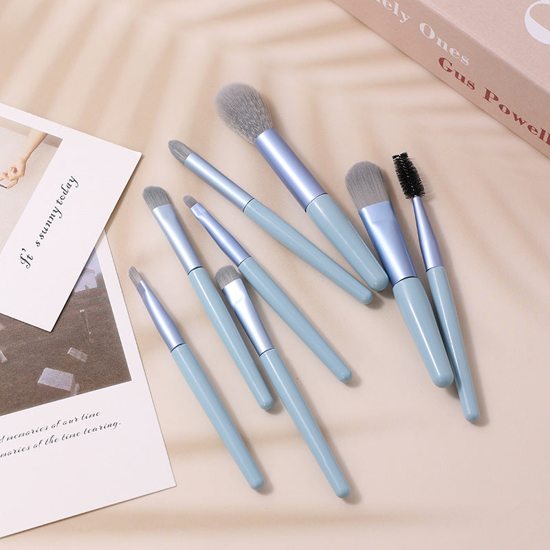 8Pcs Macarons Mini Makeup Brush Set - Eve's High Fashion LLC