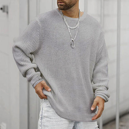 Long-Sleeved Crew Neck Casual Men's Shirt - Eve's High Fashion LLC