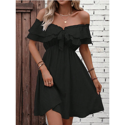 Off-The-Shoulder Knot Dress - Eve's High Fashion LLC