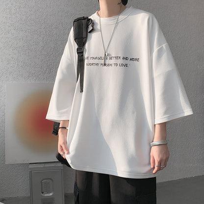 Men's Ice Silk Three-Quarter T-shirt - Eve's High Fashion LLC