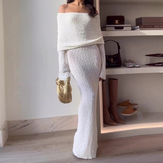 Women's Turtleneck Long Dress - Eve's High Fashion LLC