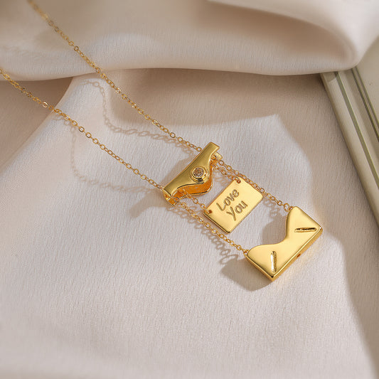 Creative Copper Plated Gold Pendant Necklace - Eve's High Fashion LLC