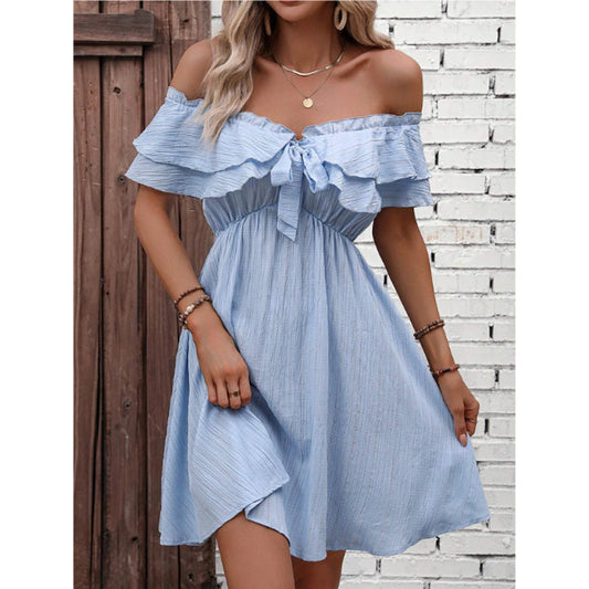 Off-The-Shoulder Knot Dress - Eve's High Fashion LLC