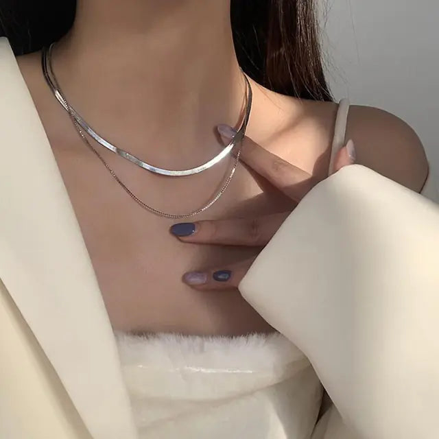 Double Layer Chain Necklace - Eve's High Fashion LLC