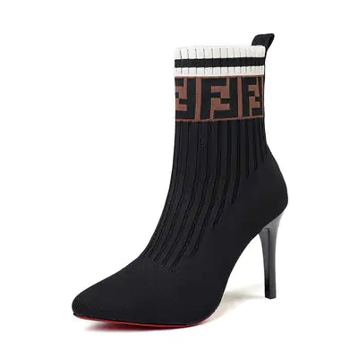 Ankle High Sock Heels - Eve's High Fashion LLC