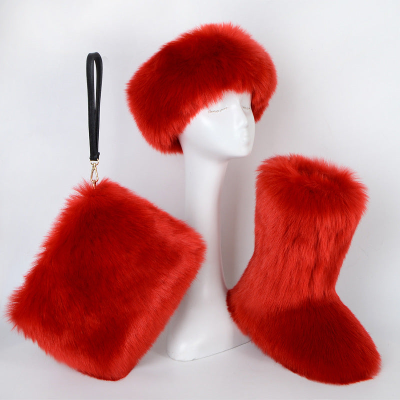 Imitation Fox Fur Women's Set - Eve's High Fashion LLC