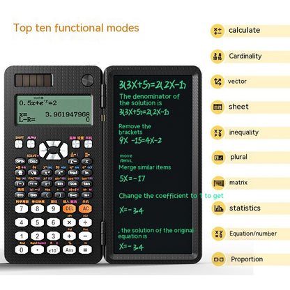 2 In 1 Foldable Scientific Calculators Handwriting Tablet Learning Function Calculator - Eve's High Fashion LLC