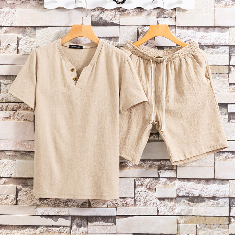 Men's Solid Color Two-Piece Set - Eve's High Fashion LLC