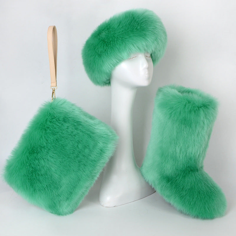Imitation Fox Fur Women's Set - Eve's High Fashion LLC