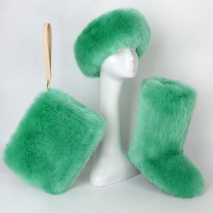 Imitation Fox Fur Women's Set - Eve's High Fashion LLC