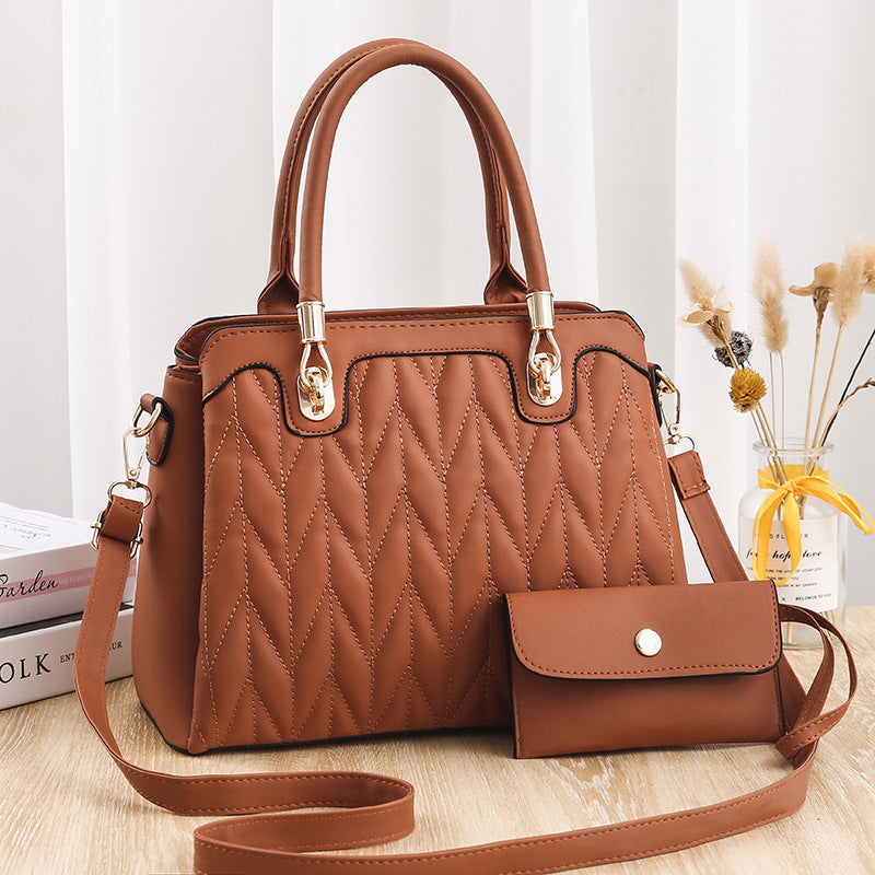 Diamond Pattern Fashionable Handbag - Eve's High Fashion LLC