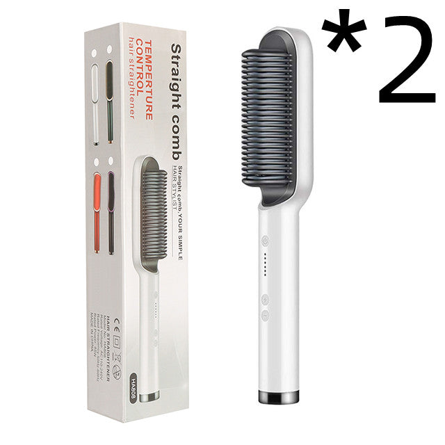 2 In 1 Electric Hair Brush/Straightener - Eve's High Fashion LLC