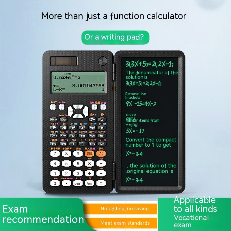 2 In 1 Foldable Scientific Calculators Handwriting Tablet Learning Function Calculator - Eve's High Fashion LLC