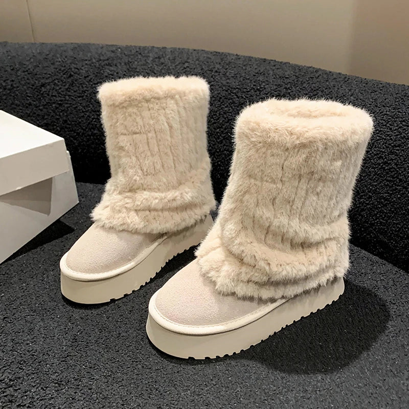 Thick Soled Snow Boots - Eve's High Fashion LLC