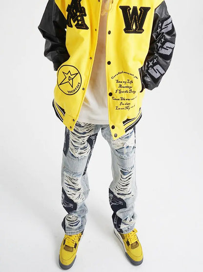 Men's Ripped Tassel Jeans - Eve's High Fashion LLC