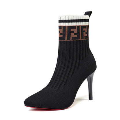 Ankle High Sock Heels - Eve's High Fashion LLC